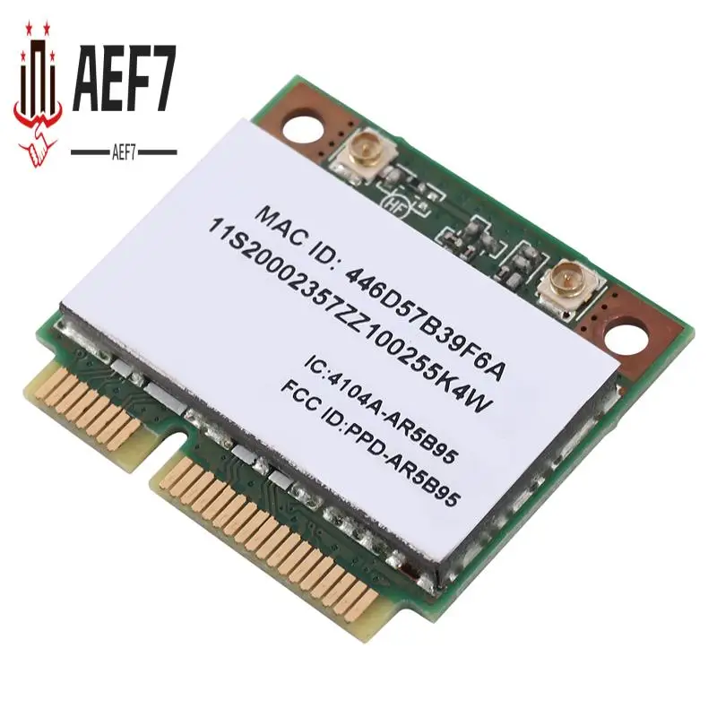 

AEF7-Atheros AR5B95 AR9285 Беспроводная сетевая карта 2,4G 150 Мбит/с PCI-E Встроенная сетевая карта половинной высоты для X230 G460