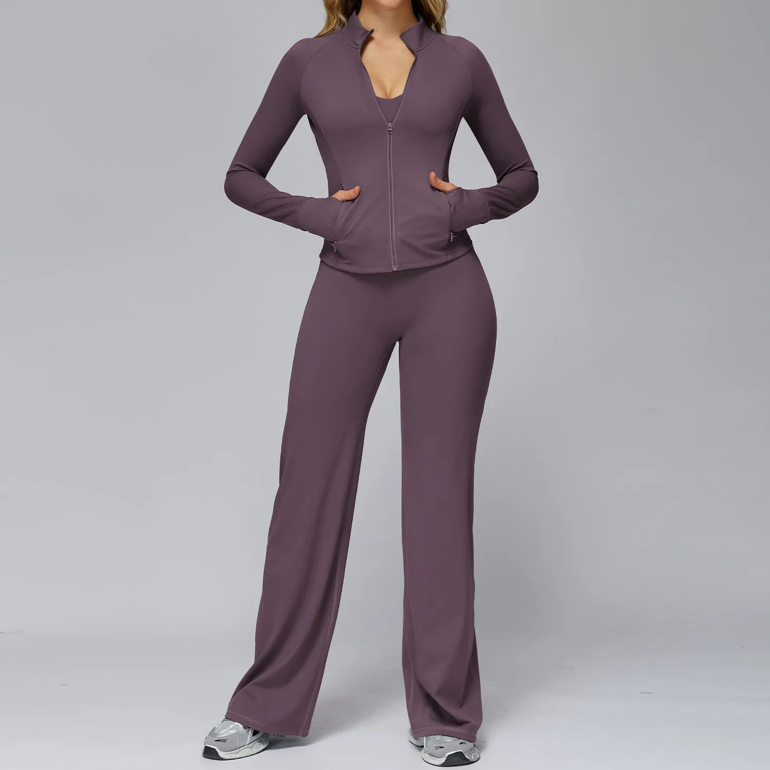 Yoga Set 2/3PCS Women Clothes Sports Outfits Fitness Tracksuit Yoga Suits Gym Legging Workout Long Sleeved Female Bra Sportswear