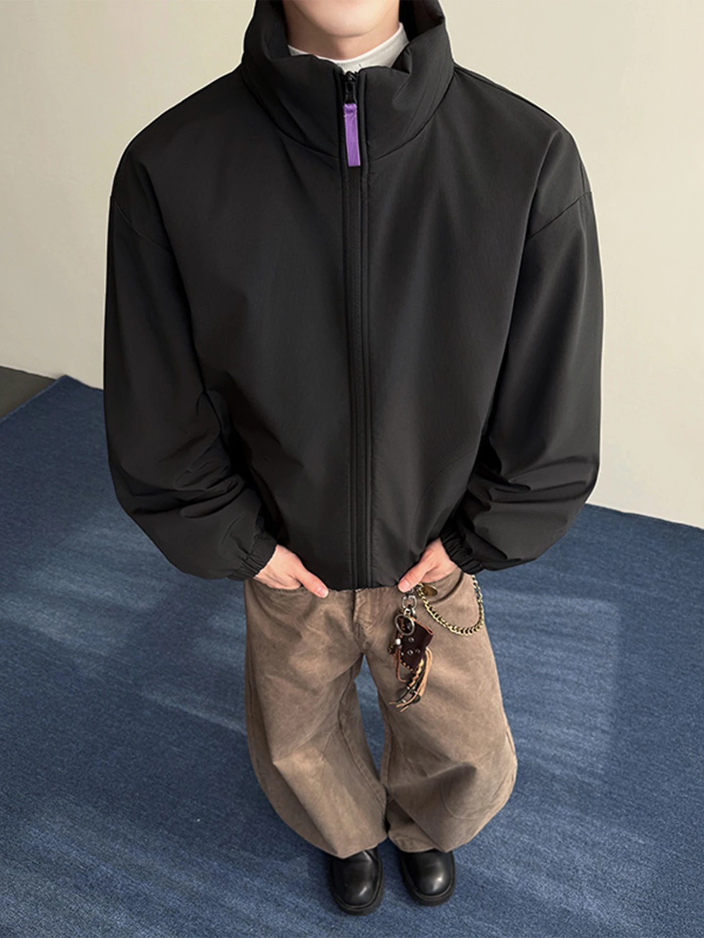 

Мужская утепленная зимняя куртка Bla Tee-Proof с воротником-стойкой, в американском стиле, теплая повседневная куртка-бомбер