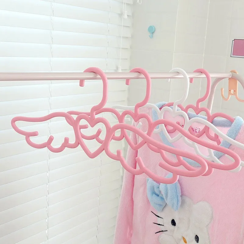 2pcs Pieces of Love Wings Clothes Hanger, Wardrobe Hanger, Cute Wardrobe Storage, Home Girl Wardrobe Organizer