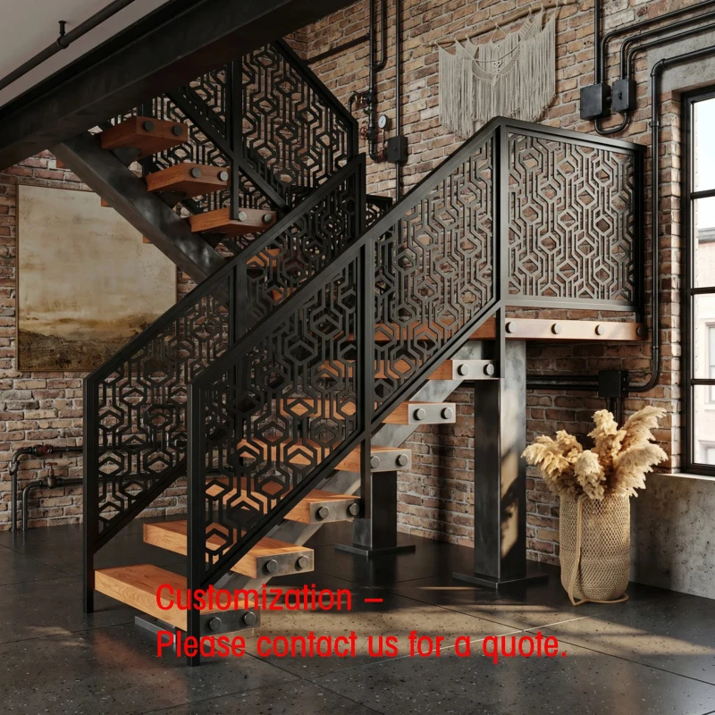 custom.Seamless Welded Mono Stringer Staircase with Hidden Mounting Hardware