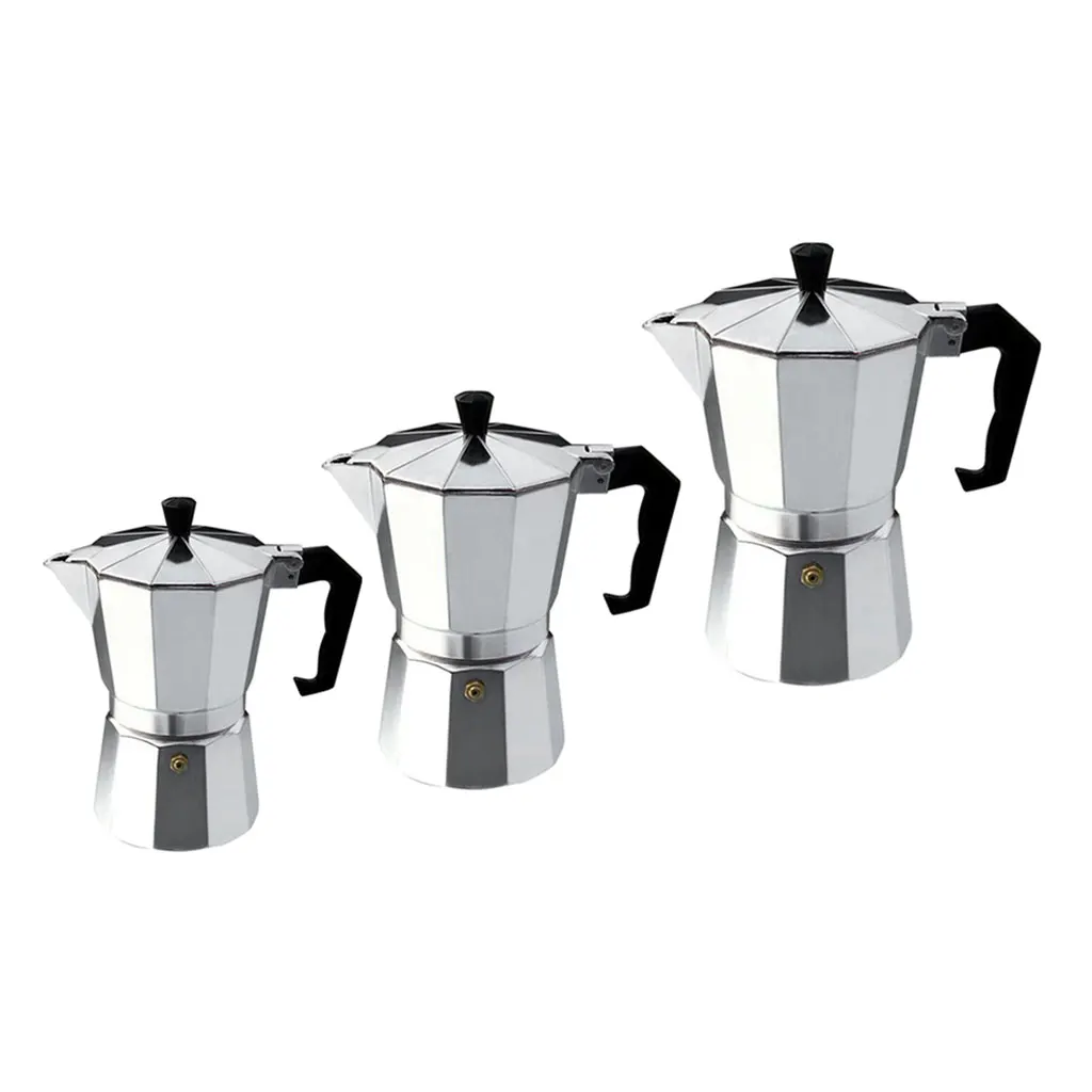 Coffee Moka Pot Cup Portable Aluminum Alloy Espresso Coffee Maker for Camping and Travel Brewing