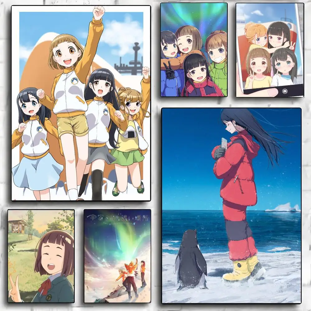 anime A-A Place Further Than the Universe-E Poster Minimalist Wall Sticker for Cafe Office Bar Home Decor and Gift
