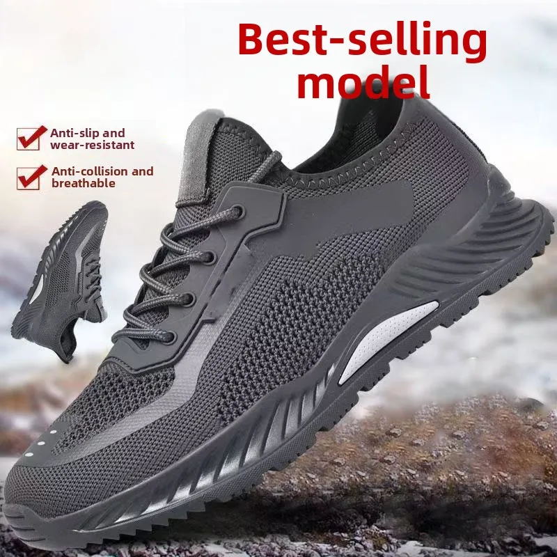 メンズ夏の新スタイル多用途中空メッシュシューズ軽量通気性快適なローヘルプソフトボトムハイキングシューズ