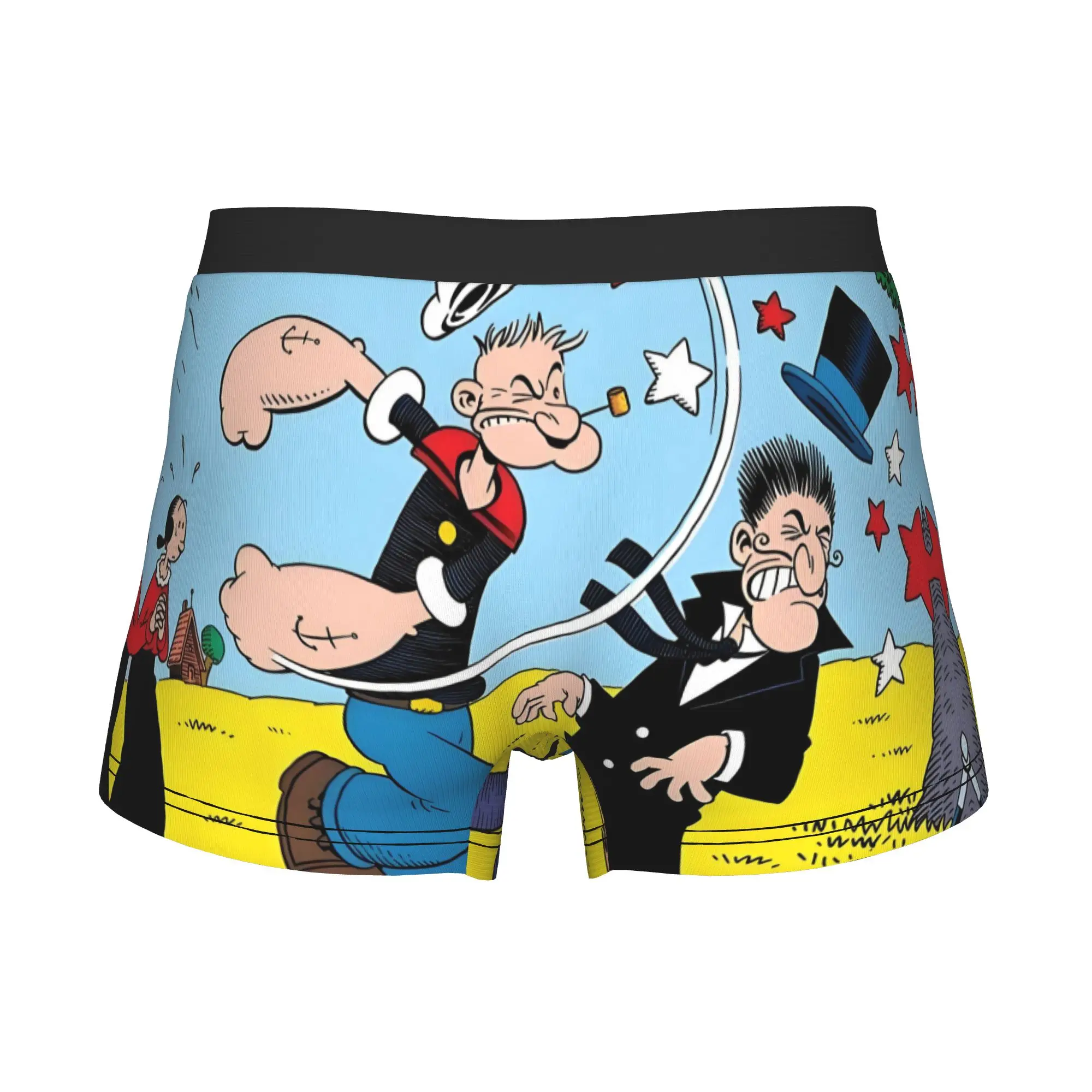 P-Pop E-Eye The S-Sailor Comic  Boxers Shorts Men's Punch Fight  Briefs Underwear Funny Underpants