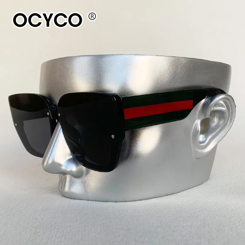 Trendy Quadratische Sonnenbrille Männer Frauen Designer Luxus Marke Große Rahmen Sonnenbrille UV400 Mode Vintage Brillen für Reisen – Detail 3