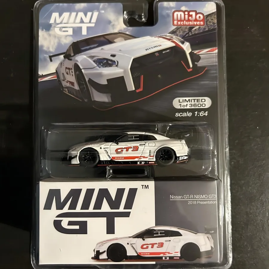 

Модель автомобиля TSM Minigt 1/64 #327, NISSAN GT-R NISMO GT3 2018, презентация US Edition, белая Литой Сплав, Коллекционная модель автомобиля, подарок