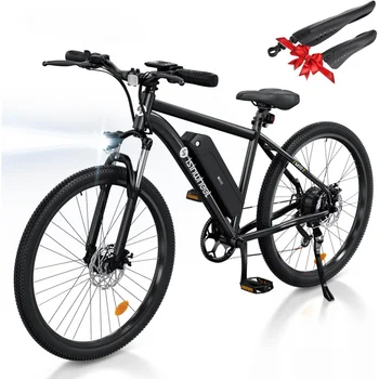 Image Qisinwheel M10 Adult 500W, 26" Commuting Electric Mountain Bike 20MPH Max Range 55  Miles, Removable Battery, P