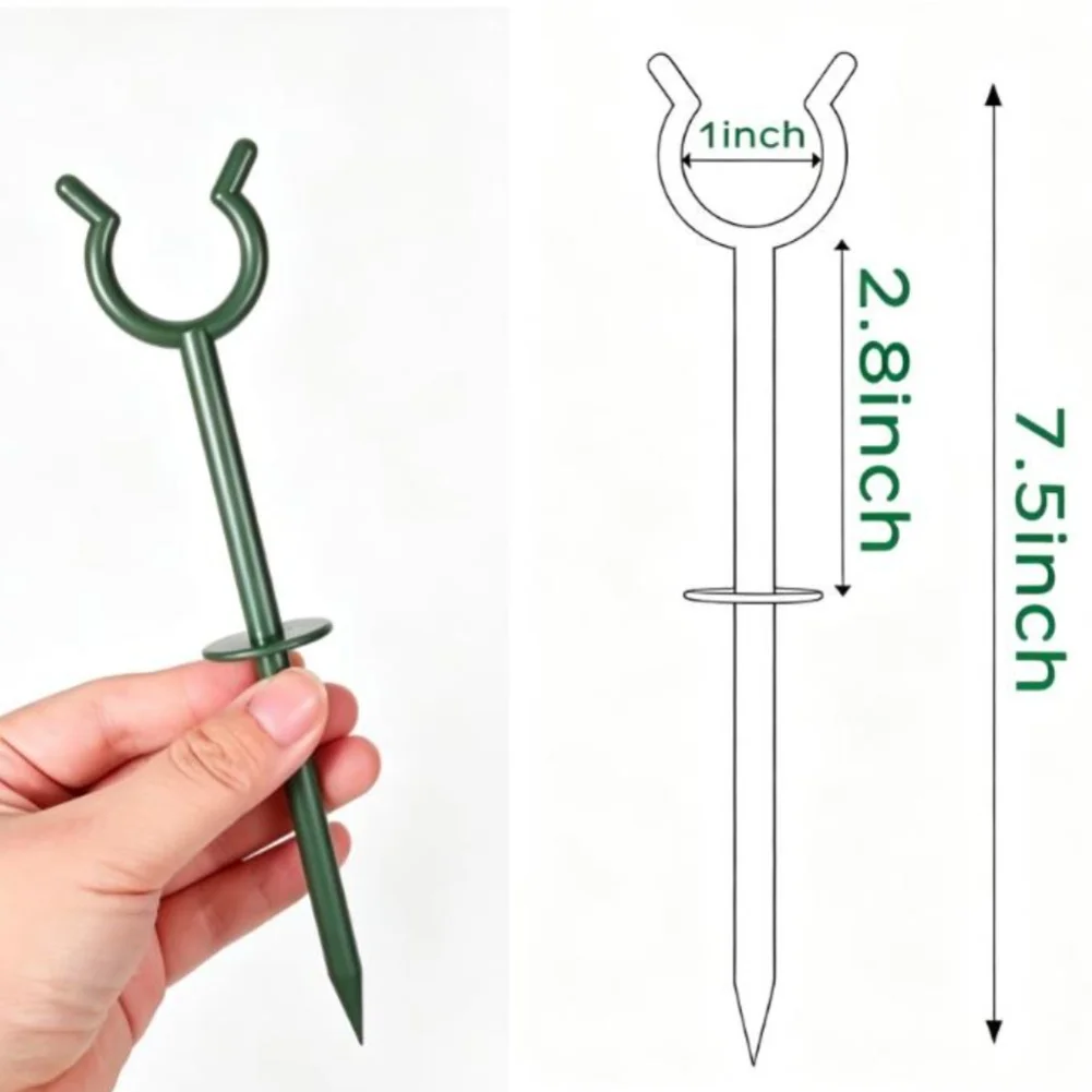 Hose Support Bracket Set 16Piece Garden Guide Posts For Protecting Lawn Edges And Flower Beds From Hose Damage