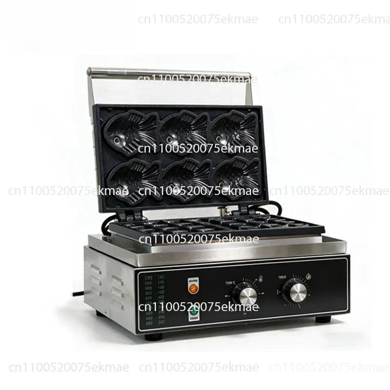 6 Six-hole Electric Heating Snapper Burner Gas Small Fish Cake Fish-shaped Machine Stall Snack Equipment Electric