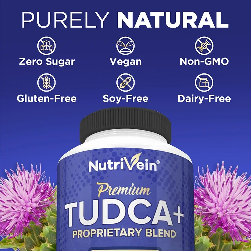 TUDCA+ Liver Support Supplement 1000mg - Liver Detox & Cleanse, Promotes Healthy Liver Function, Natural Antioxidant Supplement