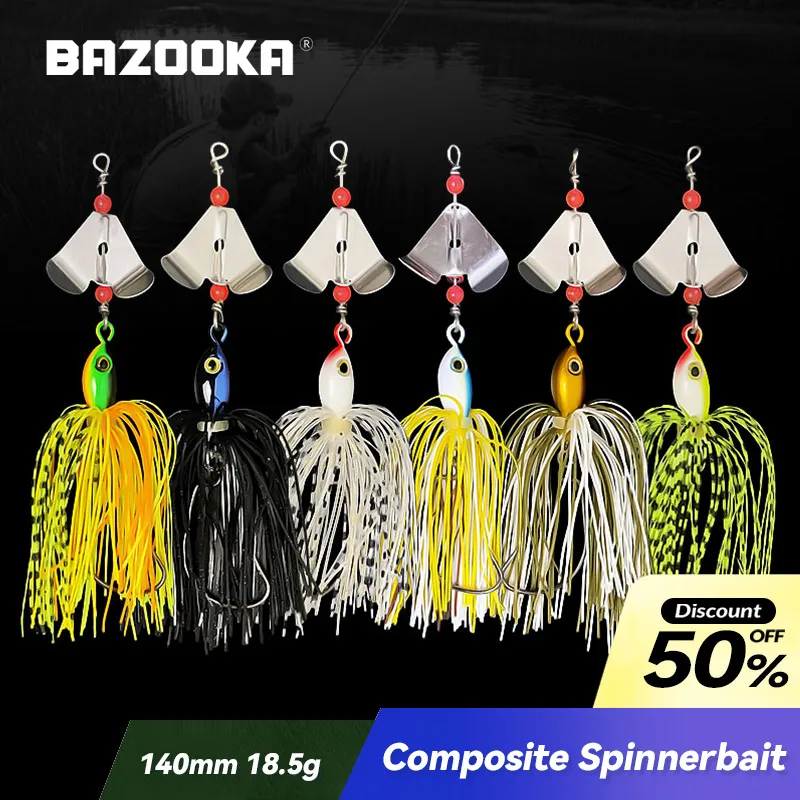 

Bazooka Wire Bait Fishing Lure Spinnerbait Set Spinner Metal Hook Spoon Wobblers Artificial Bass Sequins Pike Ice Winter Tackle