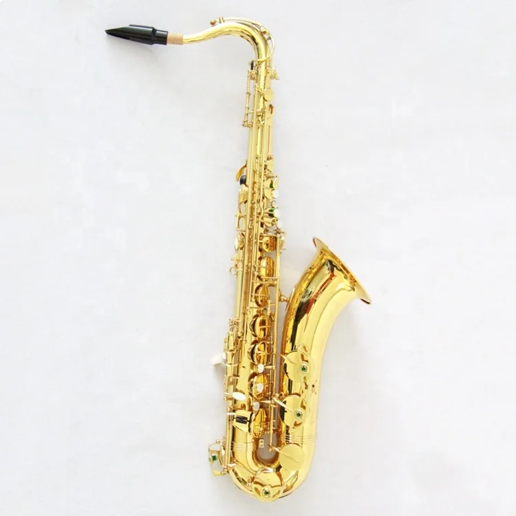 Factory price tenor saxophone professional brass body gold lacquer saxophone tenor