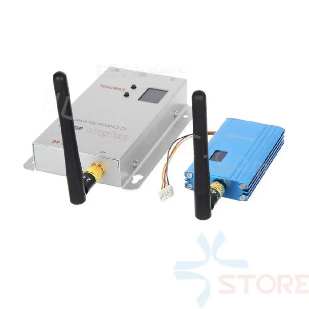 Partom 2.4G 1000MW CCTV Wireless Video Transmitter and Receiver Kit UAV Transceiver