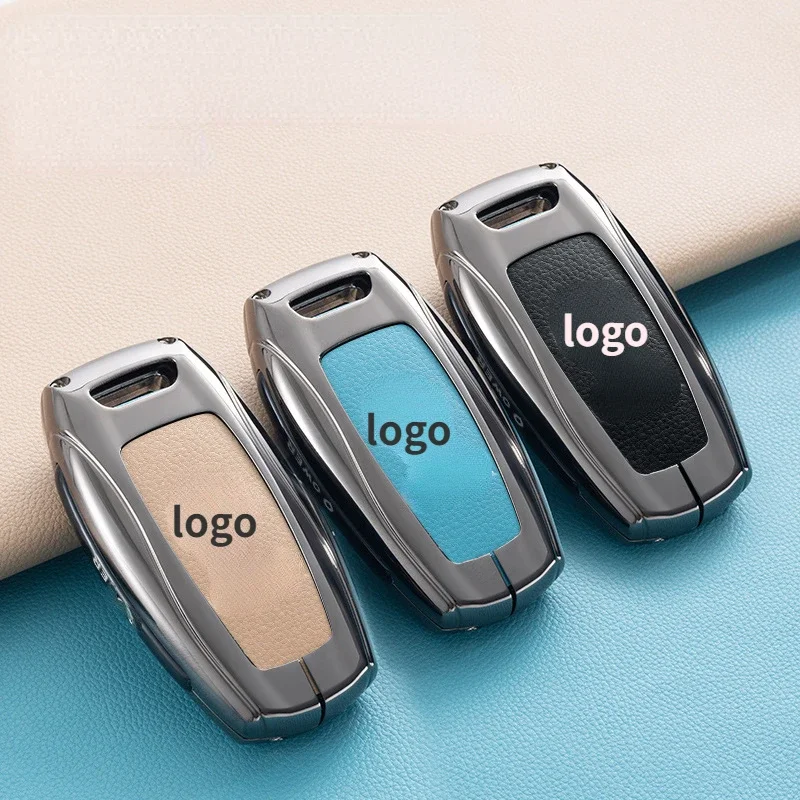 Suitable For GreatWall POWER 2021 2022 2023  Black Khaki Blue Zinc Alloy + Leather Car Remote Key Case Cover