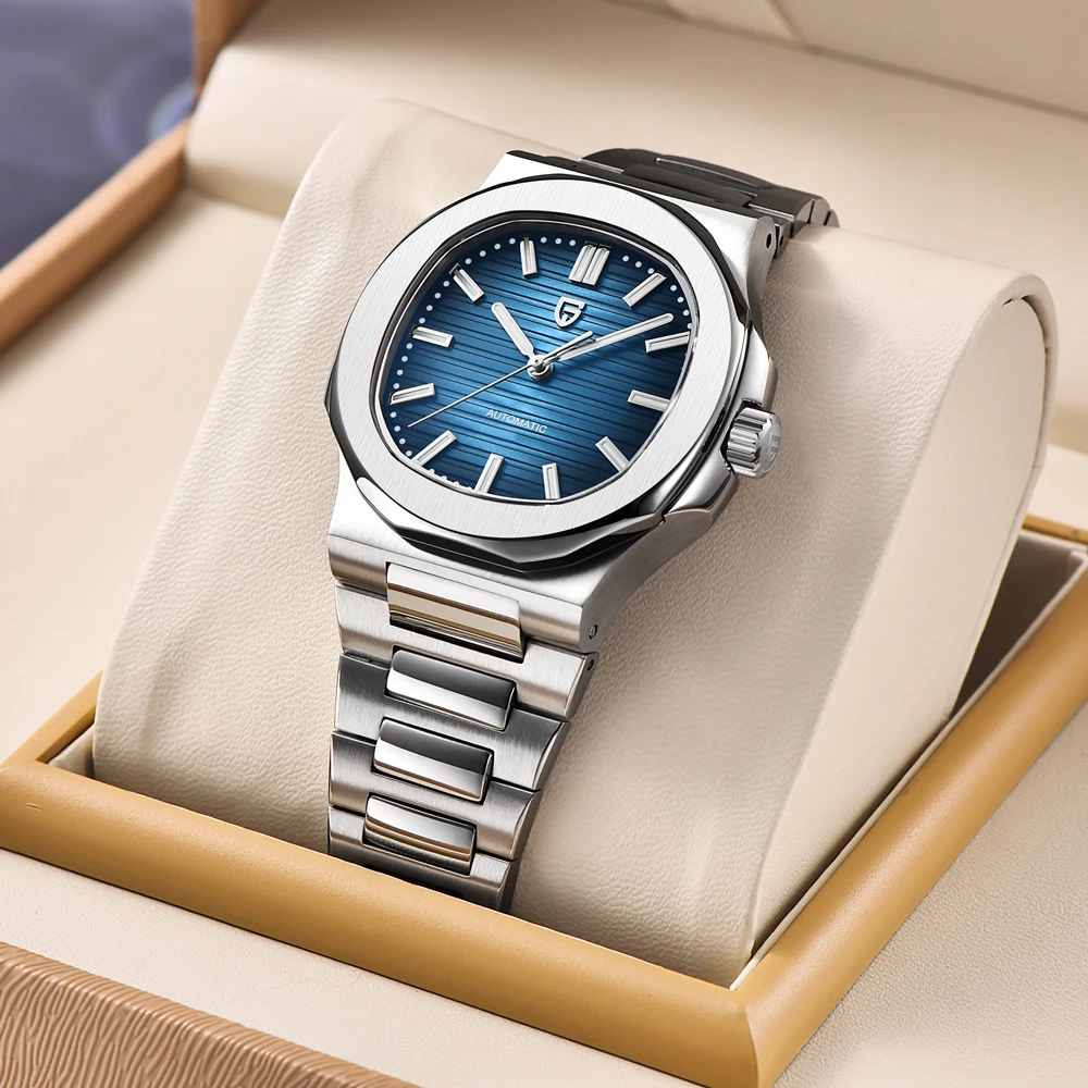 PAGANI DESIGN 40MM Sapphire Seagull ST6 Mechanical Stainless Steel Men's Watch Automatic Winding Waterproof Relogio Masculino