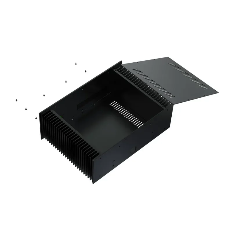 

Width 445mm Height 161mm All Aluminum Amplifier Chassis Class A Amplifier Shell Enclosure / Case / DIY Box (445*161*313mm)