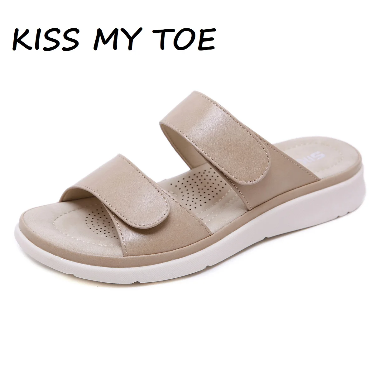 

Women's Sandals Summer 2024 New Casual Concise Non-Slip Massage PU Beach Hollow Out Open Toe Roman Shoes Woman Flat Heels Ladies