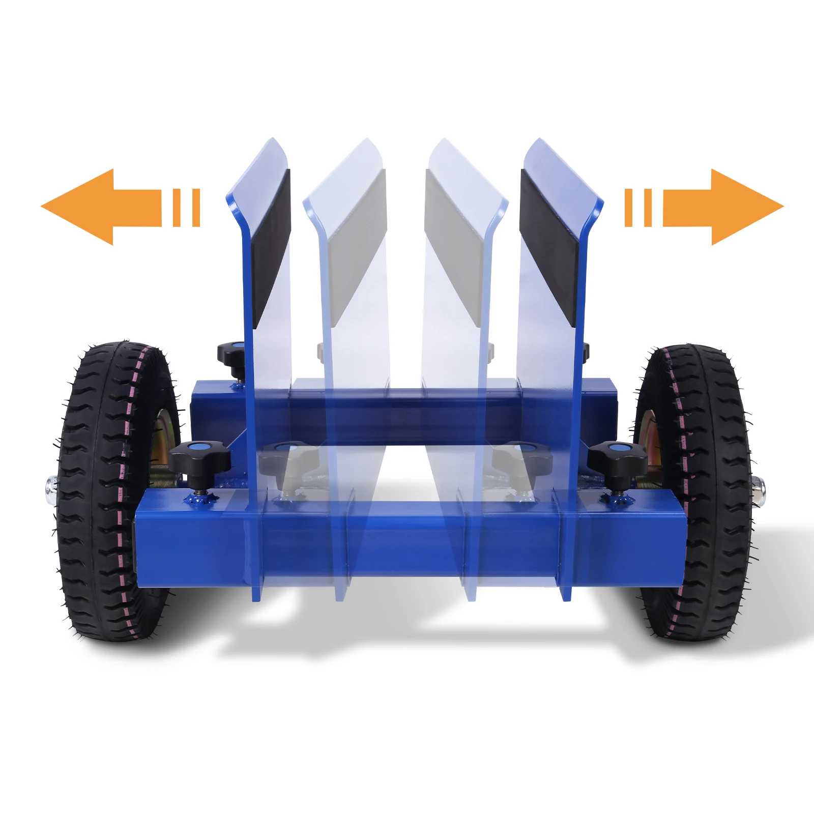 

Тележка для дверей и панелей, грузоподъемность 250 кг, вездеходная, с регулируемым зажимом для деревянных панелей и дверей