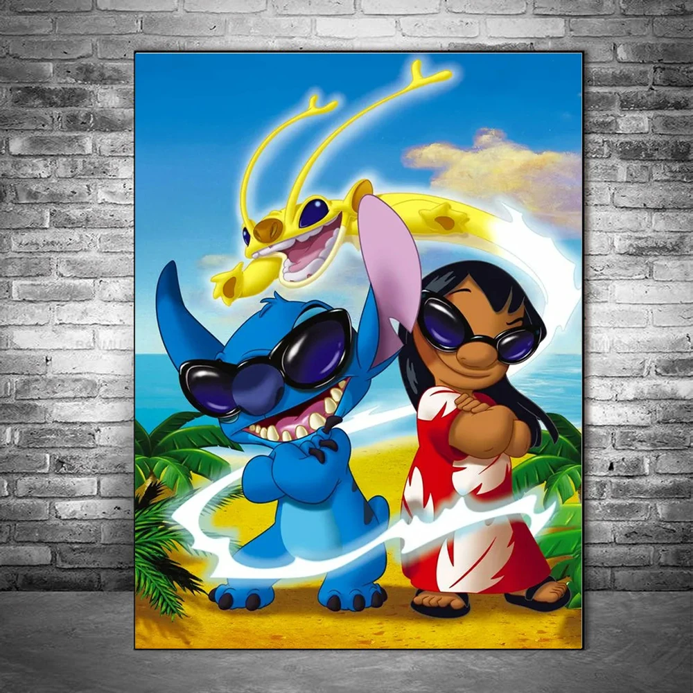 5d Diamond Painting Lilo & Stitch Diamond Cross Embroidery Stitch and His Companions DIY Diamond Mosaic Home Decoration