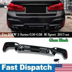 MagicKit FOR BMW 5 SERIES G30 G31 REAR BUMPER DIFFUSER M5 COMPETITION STYLE GLOSS BLACK