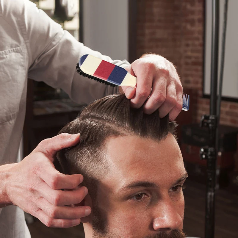 Cepillo profesional de doble cara para peluquero, peine para afeitar la barba, salón de tallado, plumero, cepillo de limpieza, peine para cortar el pelo