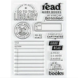 KLJUYP Library stamp Clear Stamps for Scrapbooking Transparent Silicone Rubber DIY Photo Album Decor