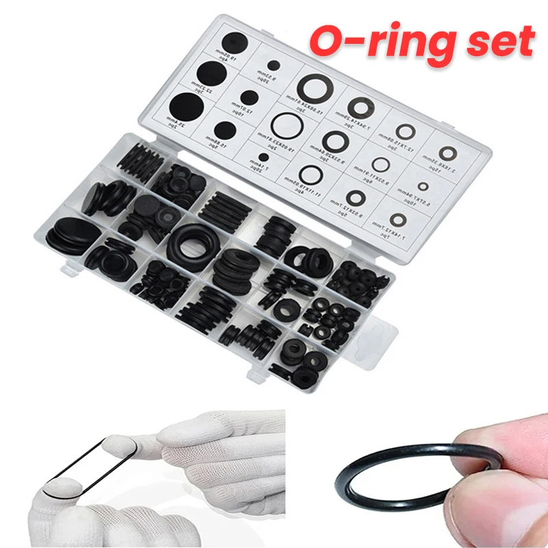 Rubber O-Ring Set Gaskets Seal High Quality Sealing Ring Kit Repair Oil Resist  Band For Car Repair Hand Tools Accessories