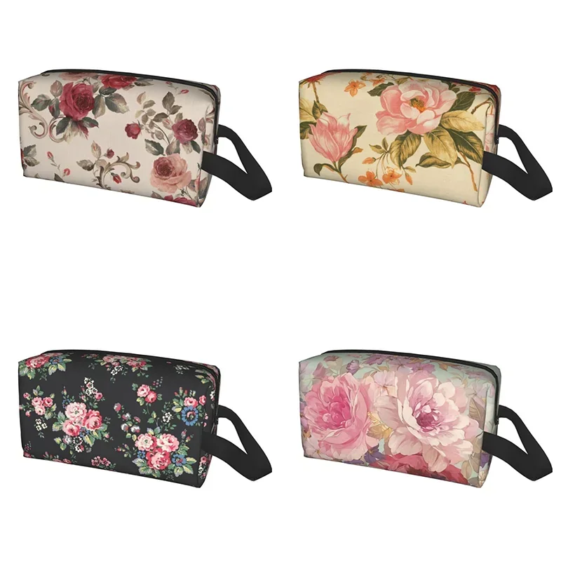 1PC Kunst Blume Toilettenartikel Lagerung Tasche Tragbare Make-Up Tasche Kosmetik Tasche Make-Up Zubehör Große Kosmetik Tasche Reise Kulturbeutel