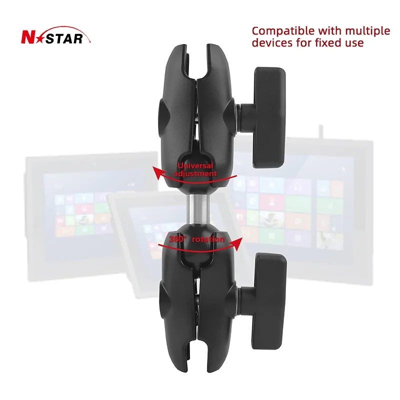 Aluminum Double Ball Adapter 1.5Inch 38.1mm Ball Joint Connector Extension Ball Mount for Connecting Two Socket Arms Ram Mount view 4