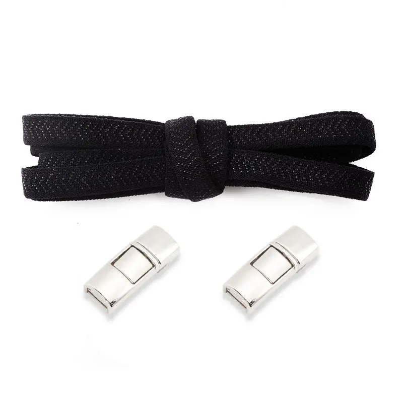 2024 Insert Lock Shoelaces Without Ties Sports Elastic Laces 8MM Thick Flats No Tie Shoe Laces Kids Adult Running Shoelace NEW image 6