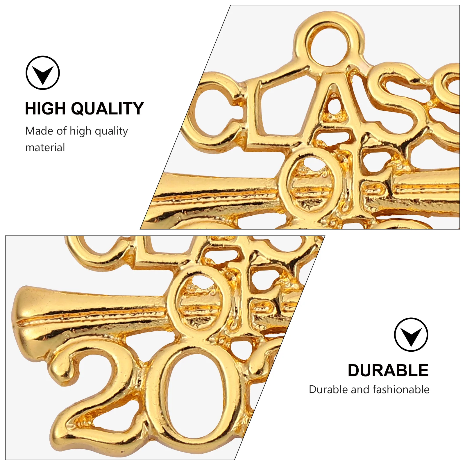 

10pcs Graduation Season Pendant Jewelry Girls Hanging Charms Gift Alloy Letter Shape Accessory Party New Year Design