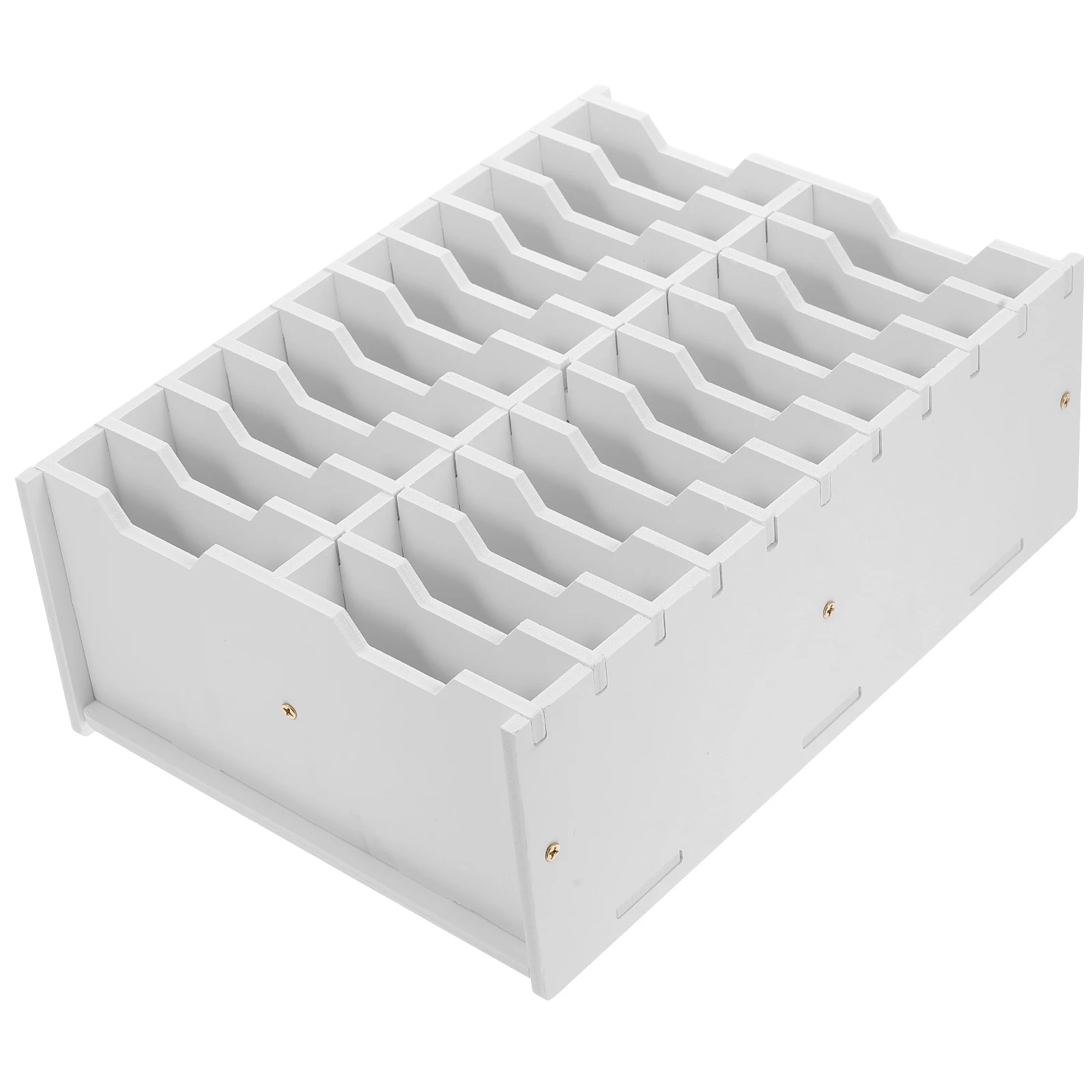 PVC Desktop Phone Storage Box Multiple Slots Cell Phone Holder for Classroom Organization Solution Tray Cash Tray Small