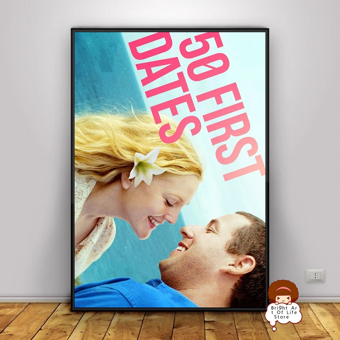 

50 First Dates (2004) Movie Poster Classic Art Photo Canvas Print Home Decor Wall Art (Unframed)