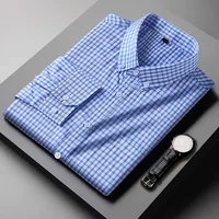 2024 nuevos estilos para las cuatro estaciones camisa de manga larga a cuadros para hombres camisa de boda a rayas informal de negocios de algodón talla grande 9XL10XL