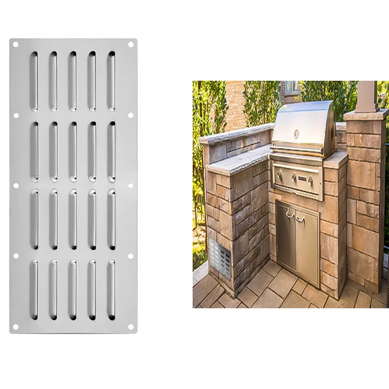 Stainless Steel Decorative Exhaust Panel Masonry Fire Kang、Ventilation Board for Outdoor Kitchen