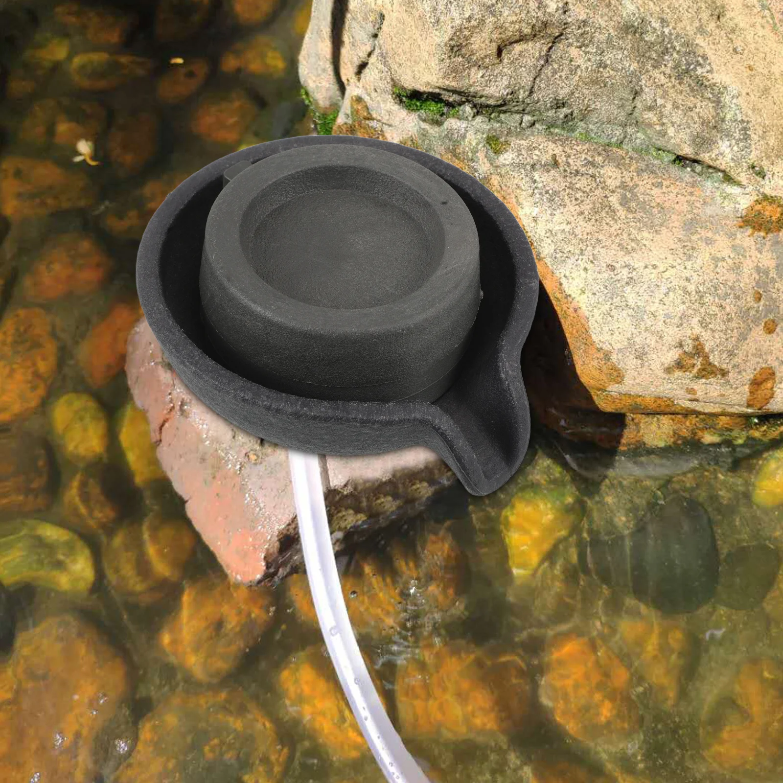 

Tabletop Water Fountain Rotating Millstone Flowing Spout Compact Desk Ornament Office Indoor Relaxing Waterfall