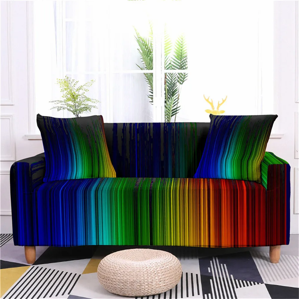 Couch cover spring and summer Fashion Gradient Color Sofa Cover All-inclusive Bedroom Living Room Decor Multi-seater Fundas Sofa