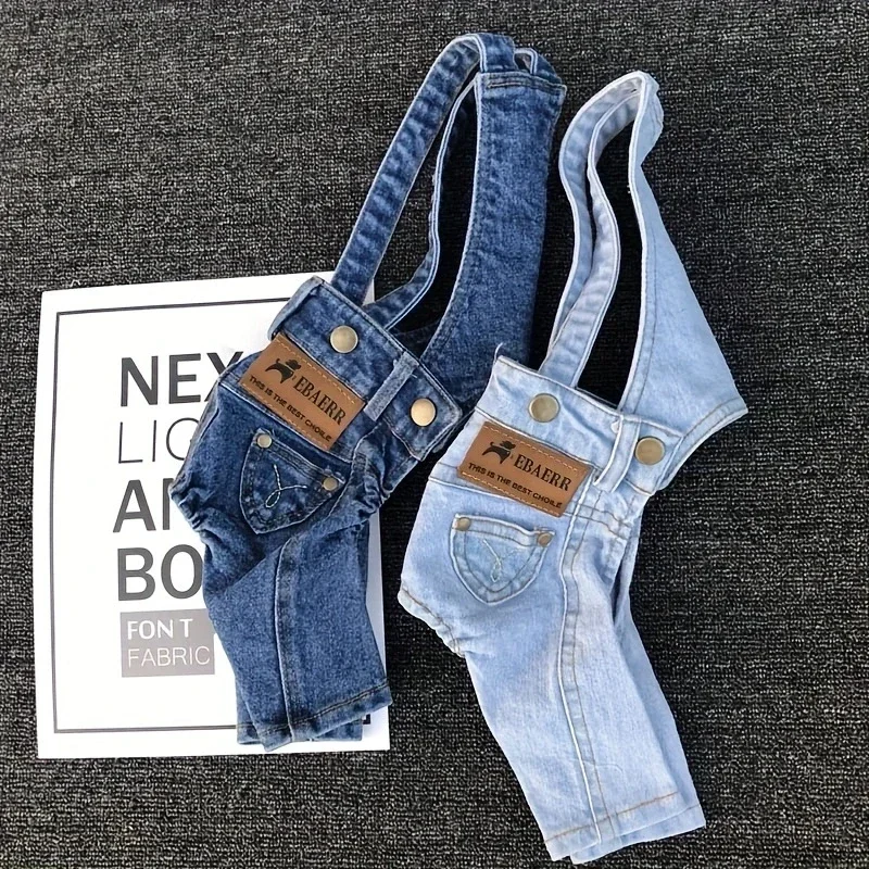 

Denim Dog Jumpsuit Pet Clothes For Dogs Coat Jacket Jean Dog Clothes French Bulldog Clothing For Small Dogs Chihuahua Yorkshire