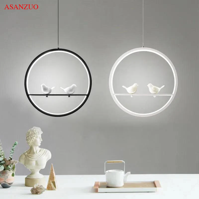 

Nordic modern LED pendant lights Vintage loft bird chandeliers bedroom kitchen Dining room home decor Hanging lamp luminaire