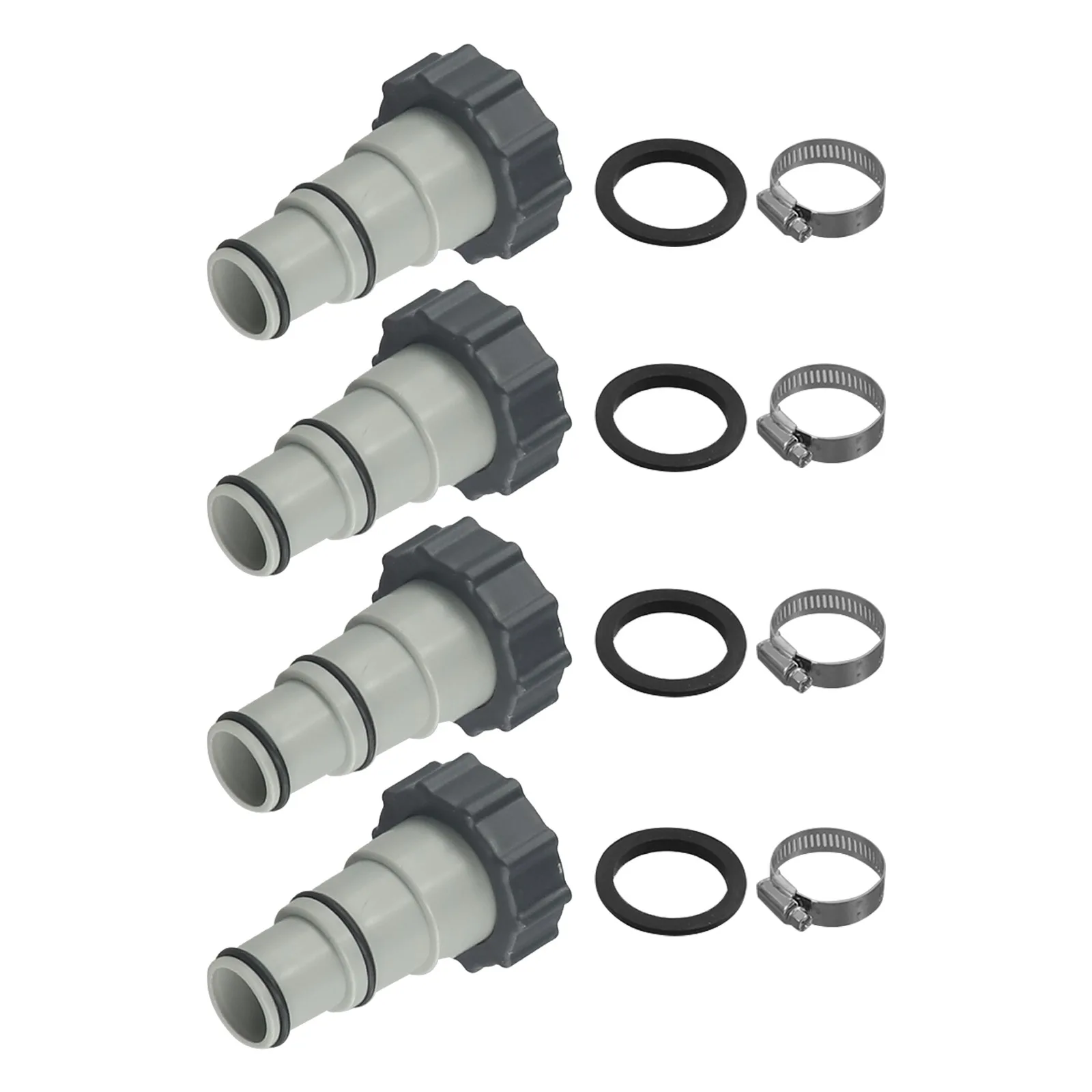 Hose Adapter for Intex Pool Converts Threaded Hoses to 1 5 and 1 25 Inch Clamp Style Leak Free Connection Easy to Use