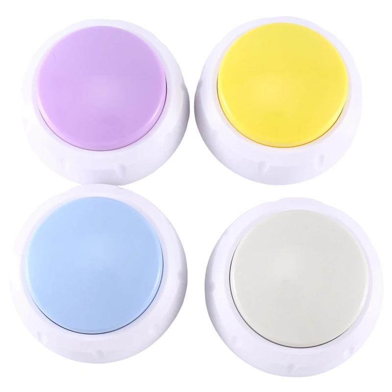 

4PCS Pet Squeeze Sound Box Music Box Dog Recordable Sound Button Party Supplies Button Buzzer Sounding Box A