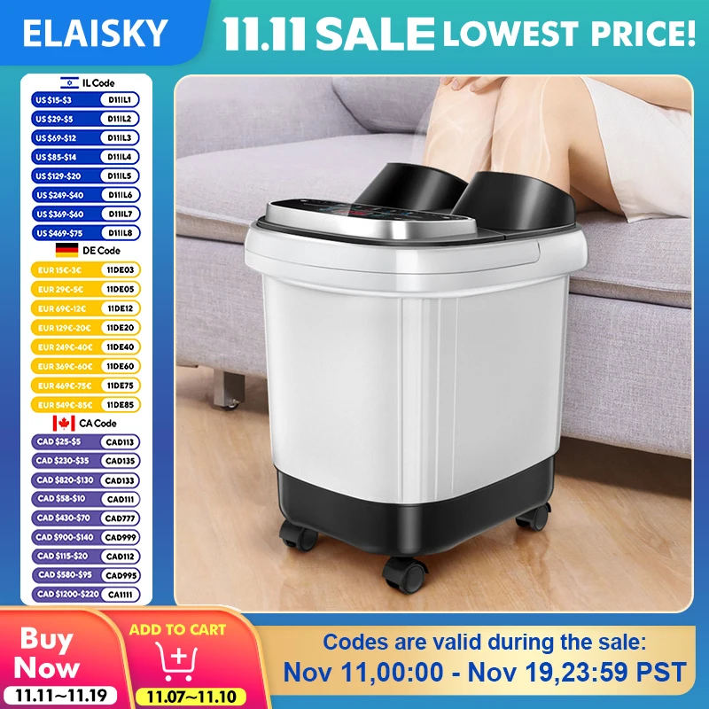 

Электрическая бытовая машина для педикюра с глубоким корпусом и постоянной температурой, ванна для ног, автоматический нагрев, массажная ванна для ног, сауна, 220 В