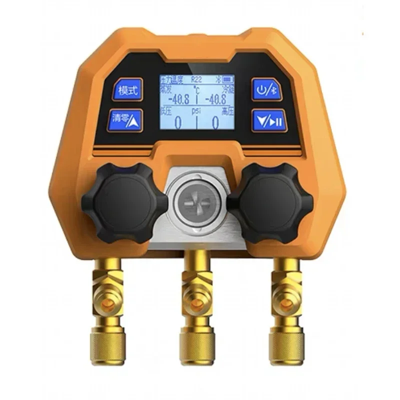 

English interface DMG-4B digital display double meter valve electronic manifold refrigeration digital display manifold-14~800psi