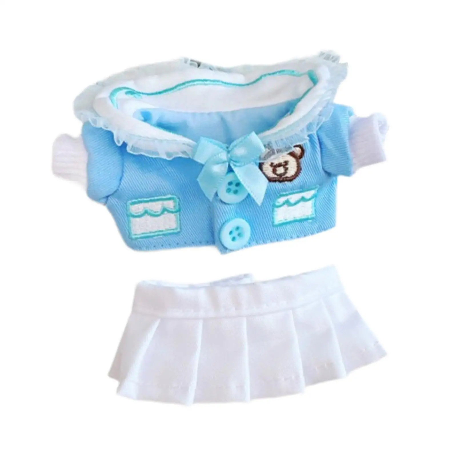 

15cm Plush Doll Clothes,Costumes,Fashion,Soft Pretend Play Plush Doll Accessories Photo Props Skirt Dress up Doll Outifits