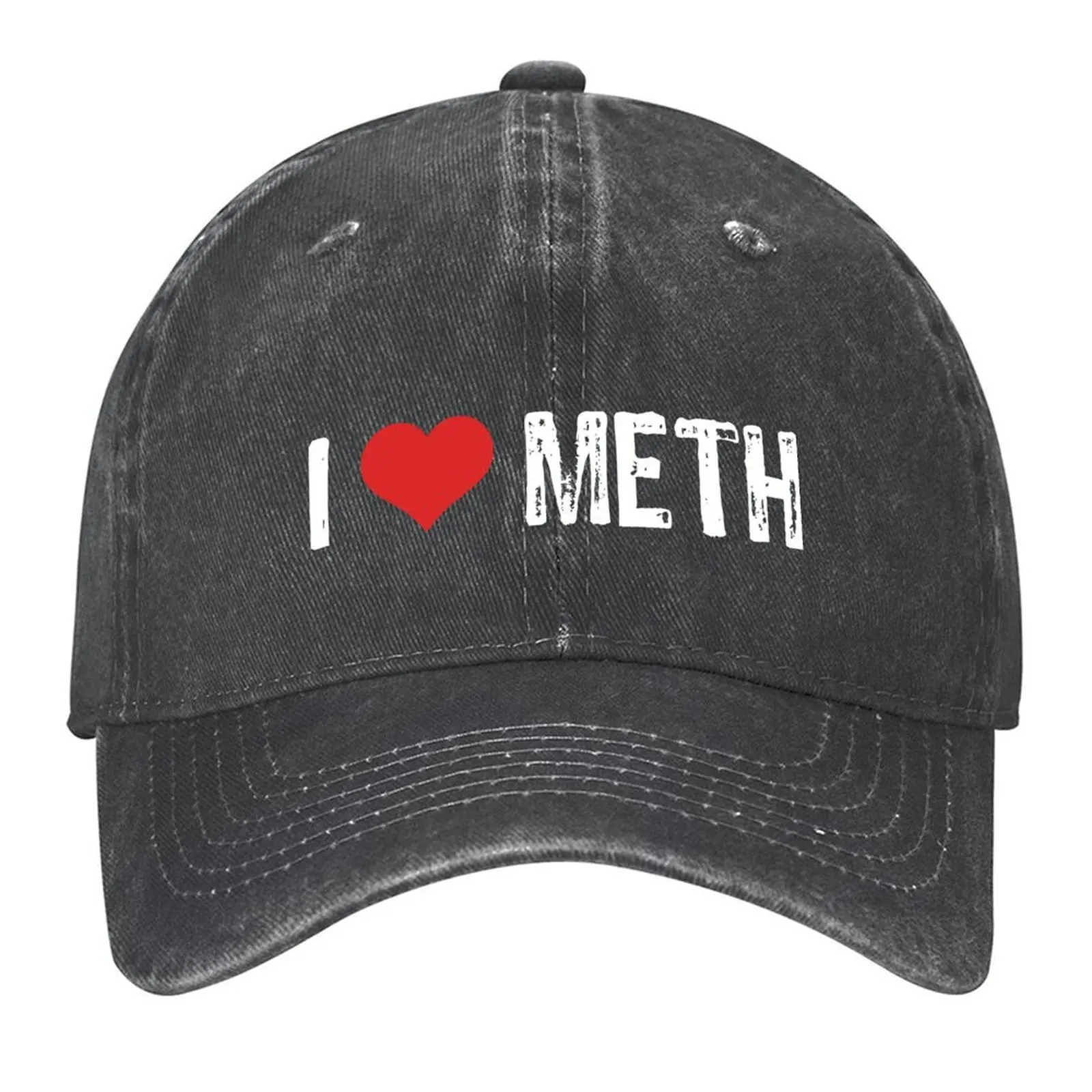 

I Love Meth Baseball Cap fashionable hard hat Thermal Visor Sun Cap Men's Baseball Women's