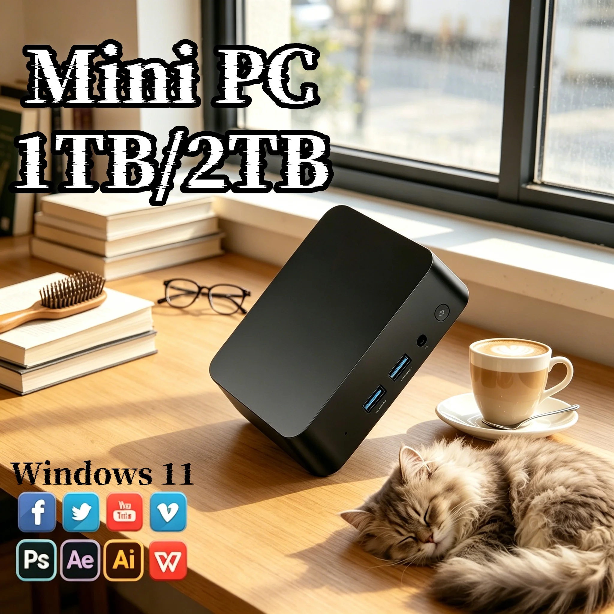 

Laptop Intel N95 N150 Mini Host High Performance Windows 11 Pro Large RAM Home Business Desktop PC