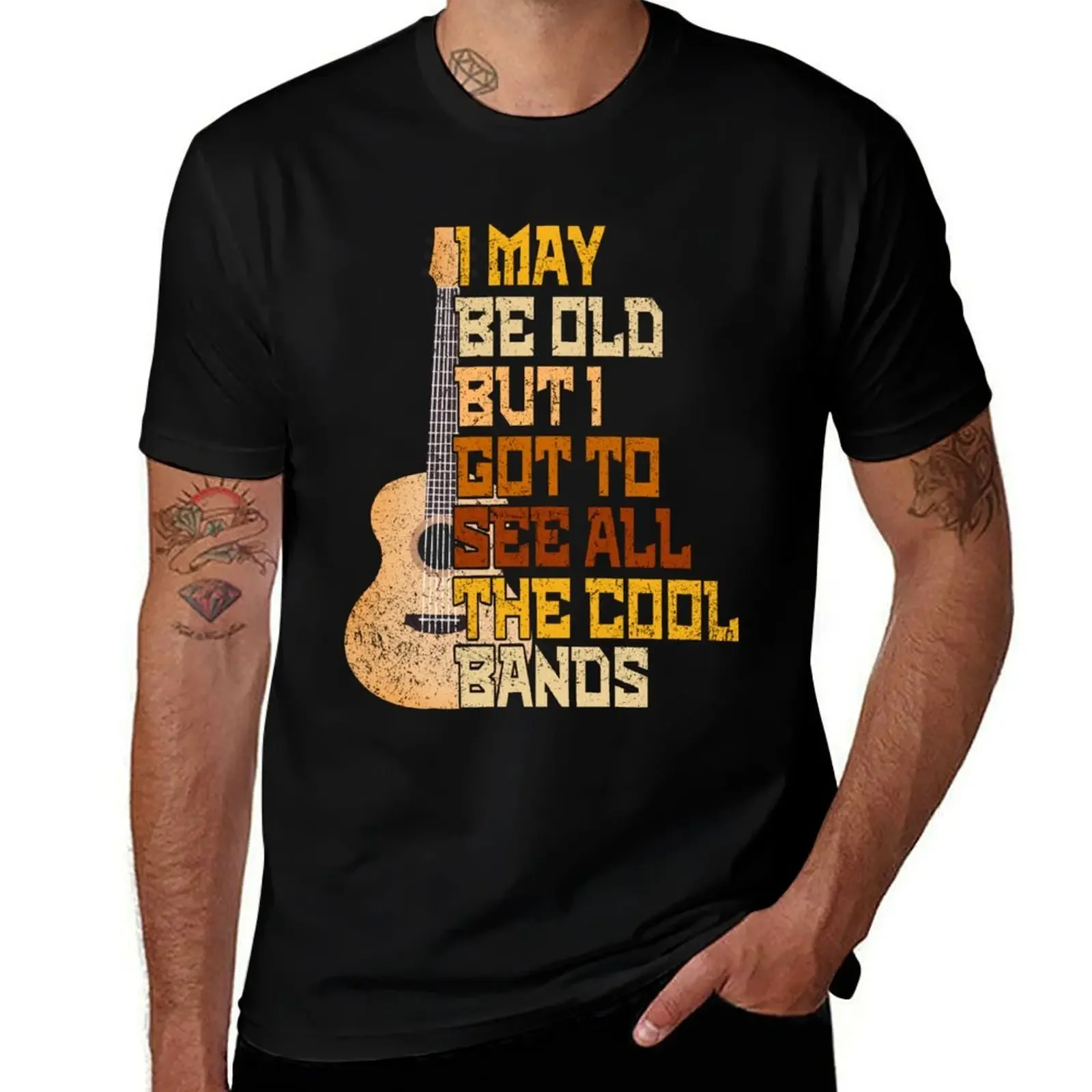 I May Be Old But I Got To See All The Cool Bands T-Shirt Blouse Short sleeve tee clothes for men