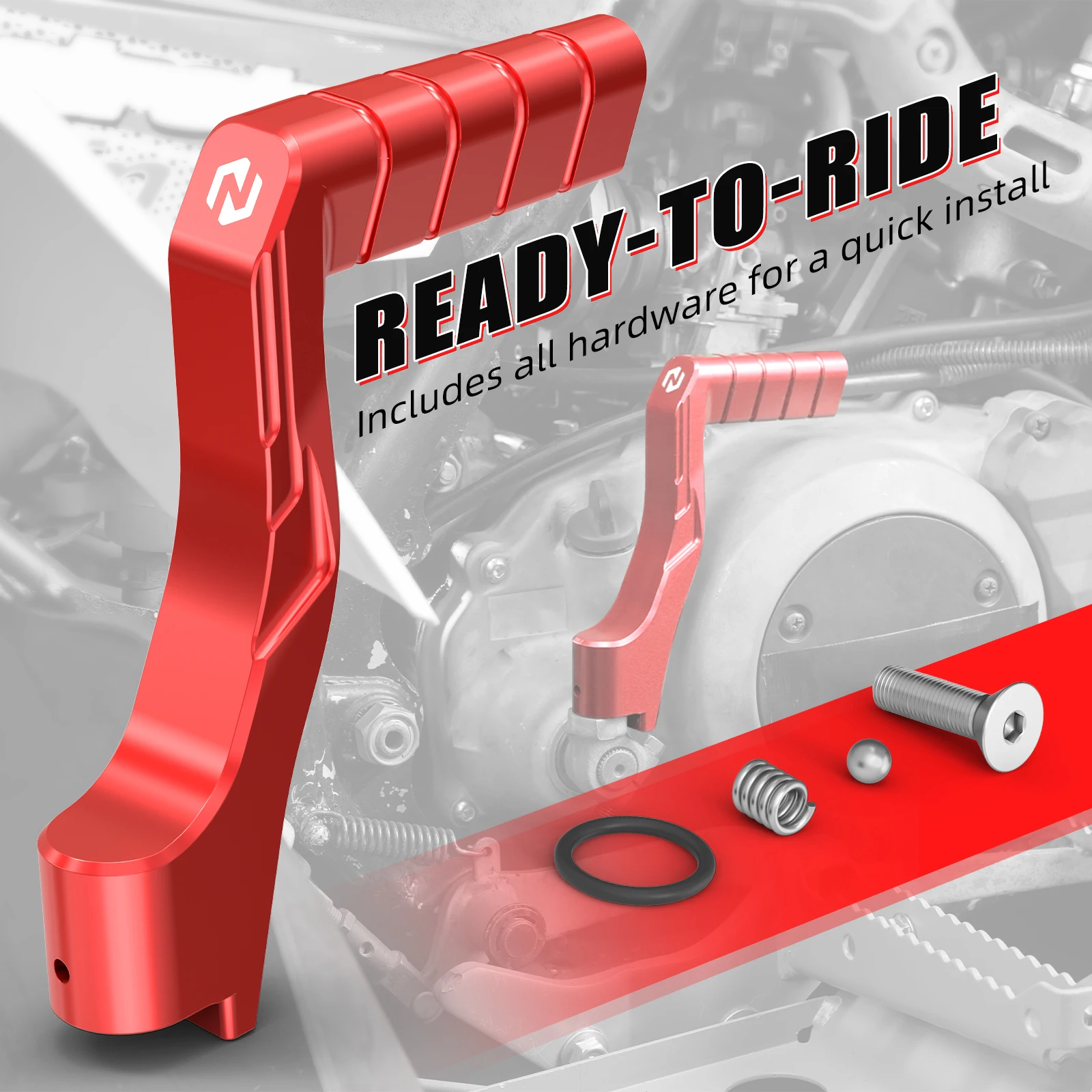 NICECNC Brake Lever & Kickstarter Starter Lever For Yamaha Banshee 350 YFZ350 1987-2006 Enhanced Raised Tread ATV Accessories