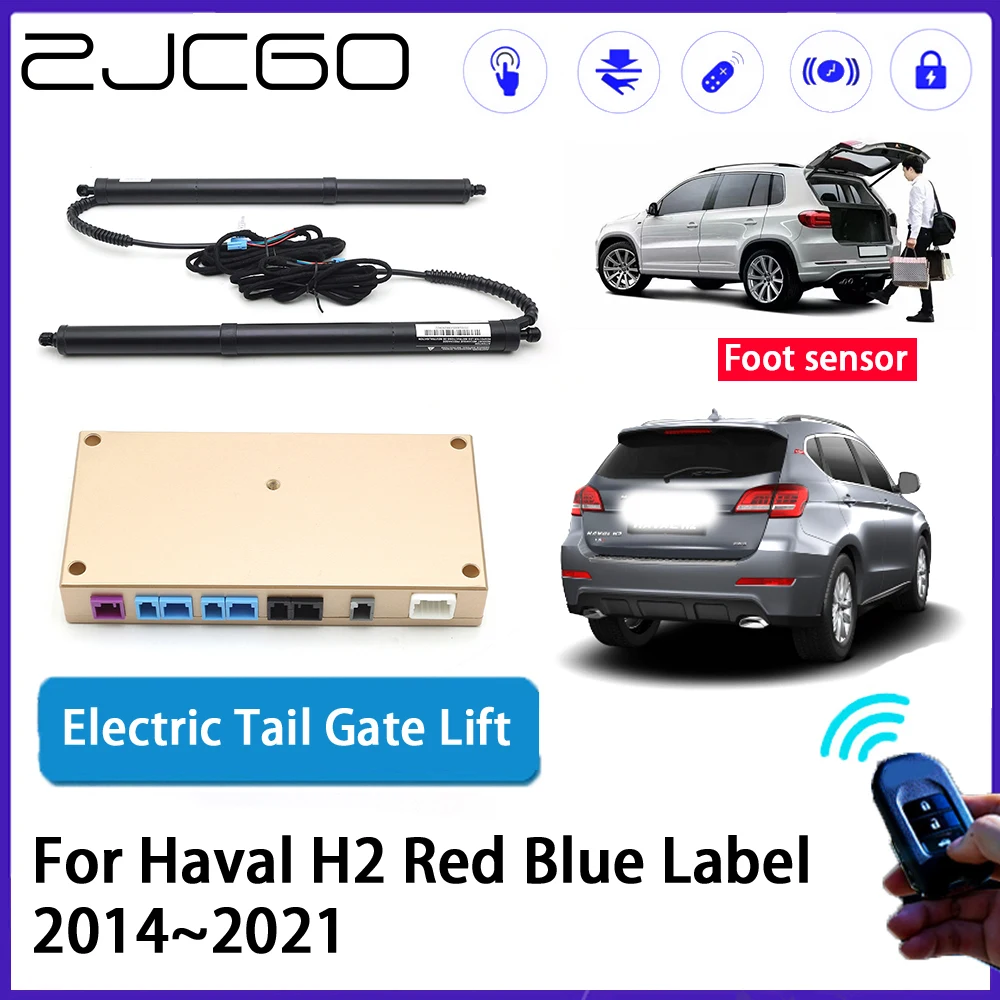 ZJCGO Car Auto Trunk intelligent Electric Tail Gate Lift Automatic Tailgate Opener for Haval H2 Red Blue Label 2014~2021